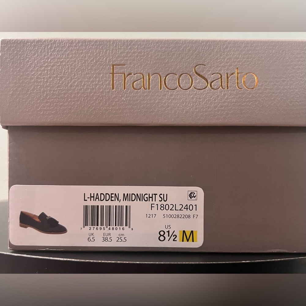 NEW Franco Sarto Blue Suede Hadden Loafer Flat w/ Tassels Slip On Office Wear - Picture 9 of 10